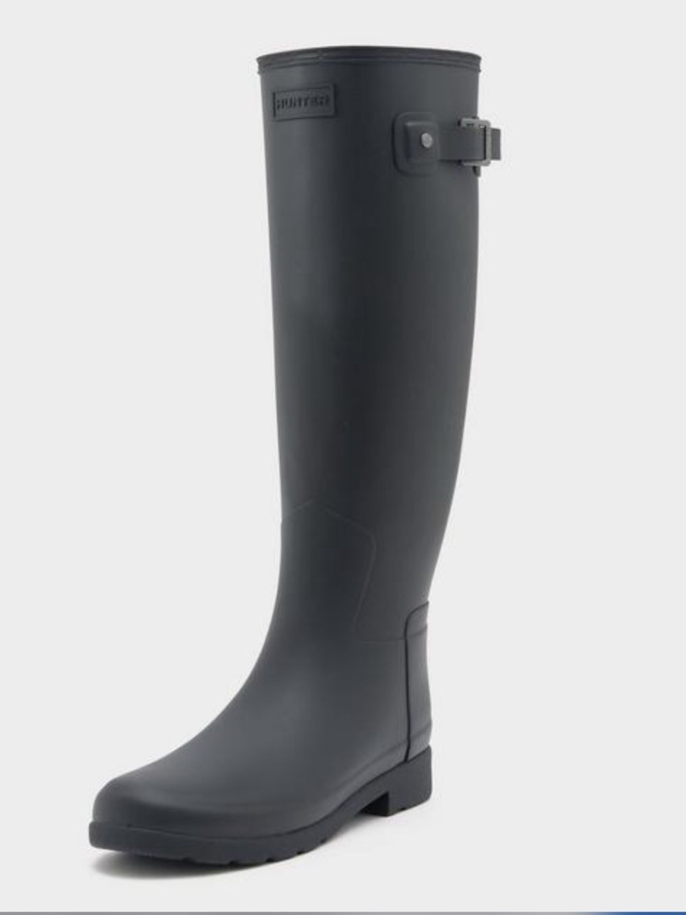 Hunter Tall Matte Black Tall Rain Boots w/Side Buckle Women’s Sz 8, Like New - Picture 6 of 16
